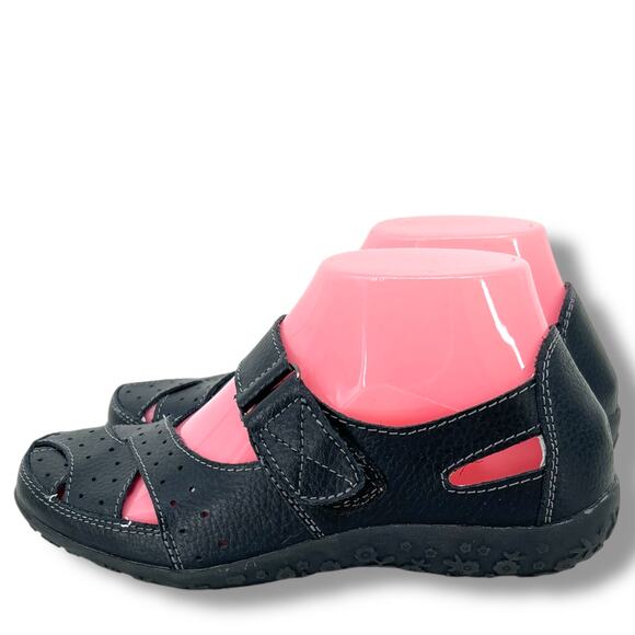 SPRING STEP 'Streetwise' Women's Navy Leather Comfort Shoes 6.5/7 Preppy Walking - Picture 3 of 10